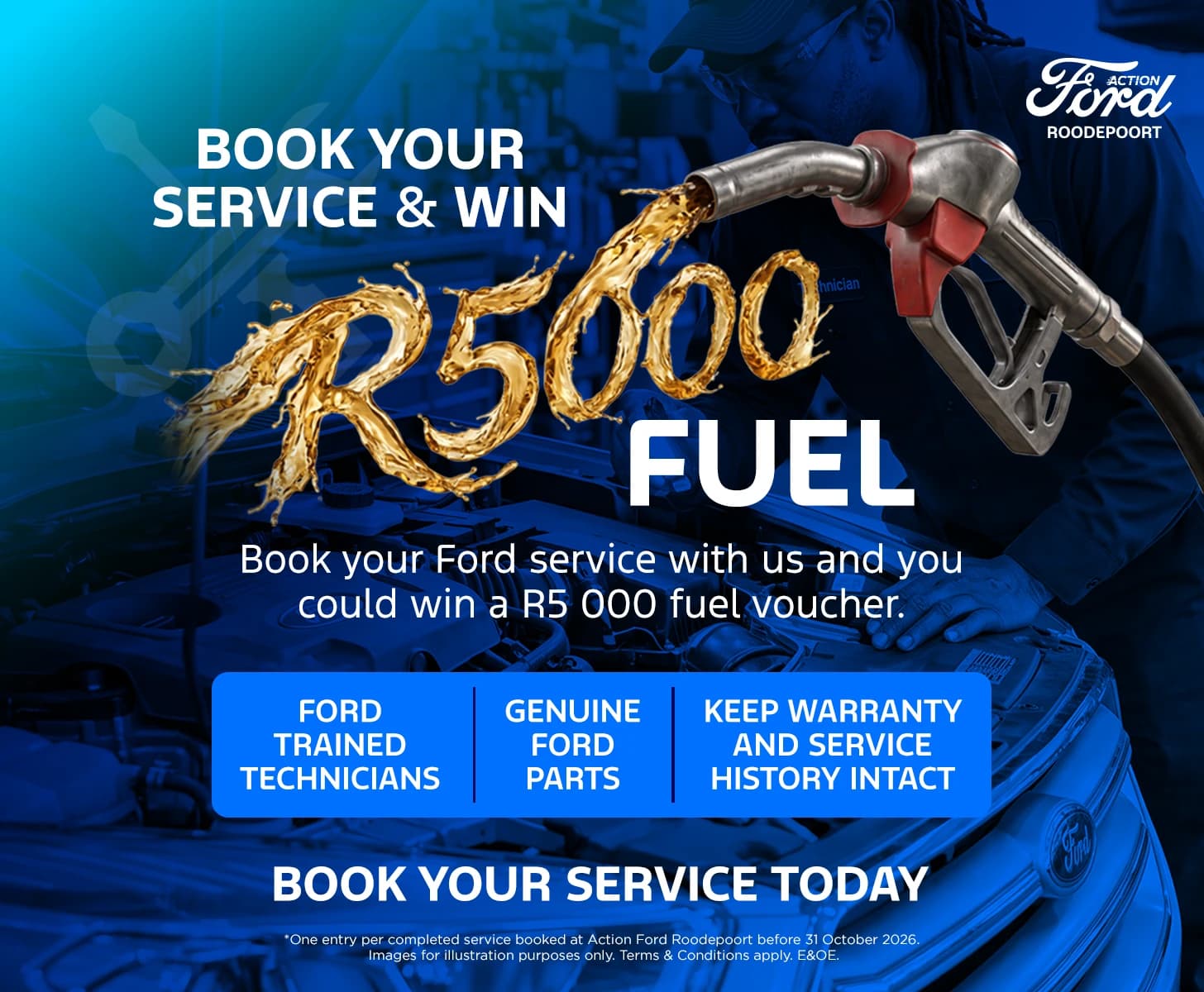 Ford Service your Ford & stand a chance to win a Fuel Voucher