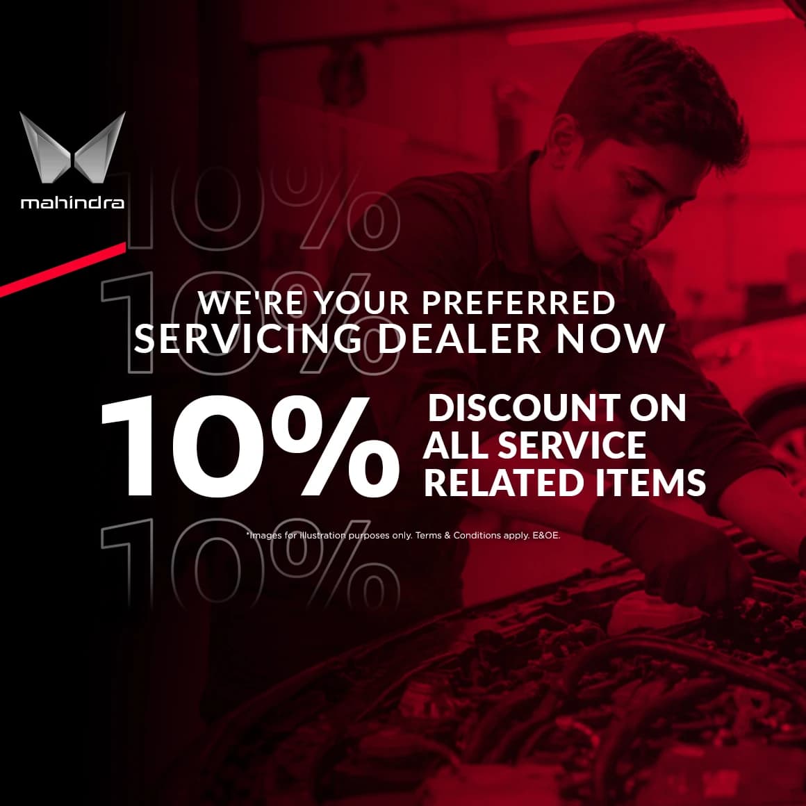 Mahindra Service Discount on All Service Related Items