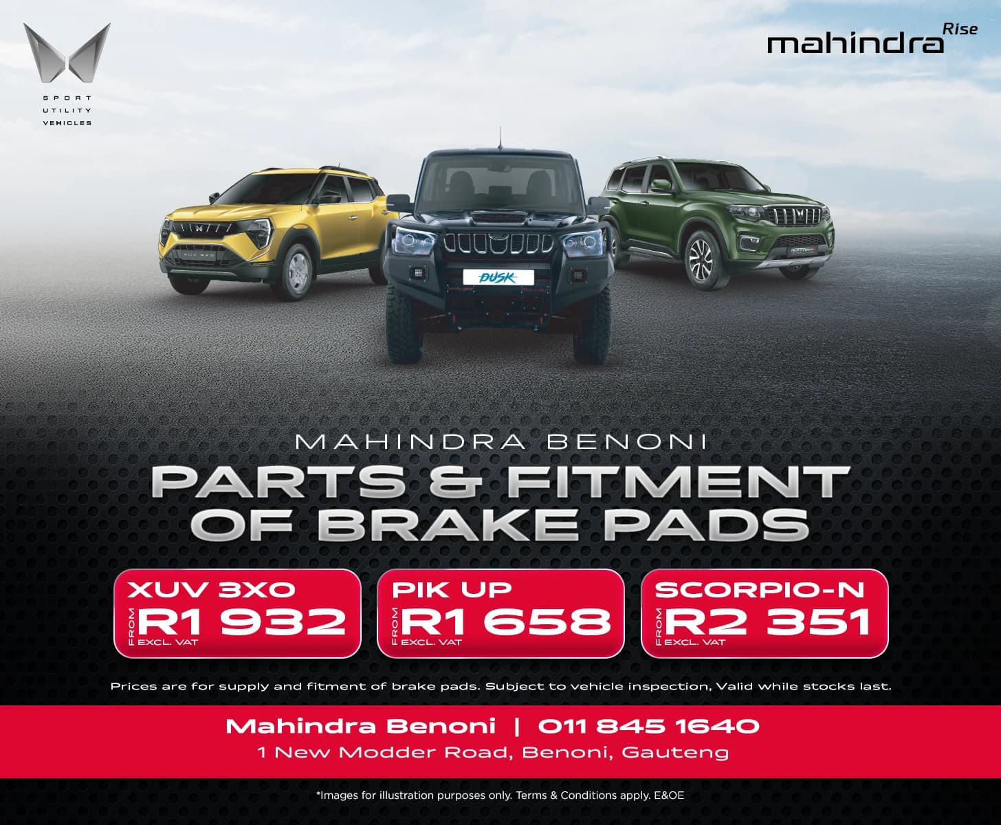 Mahindra Brake Pads