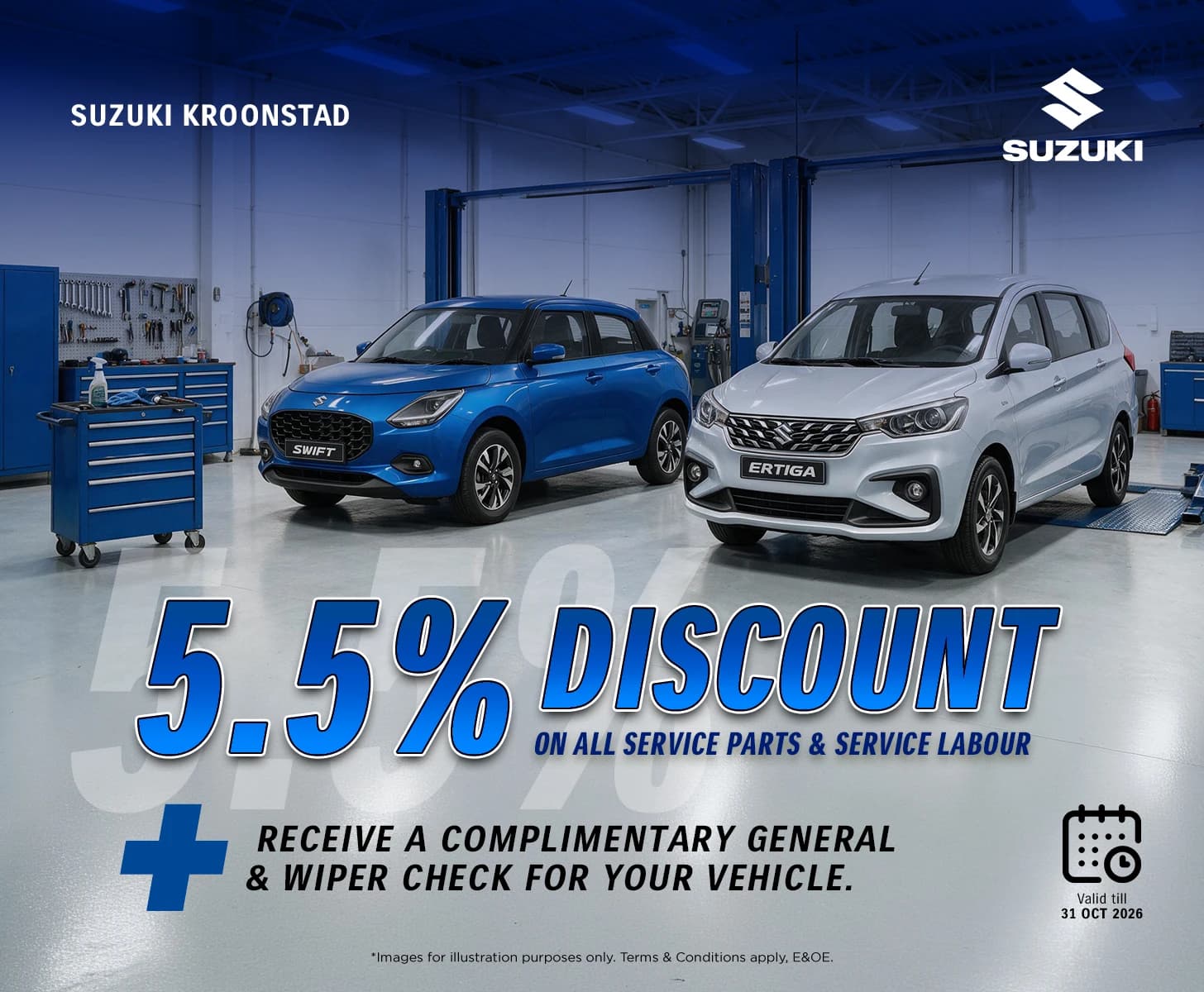 Suzuki 5.5% Off Service Parts & Service Labour