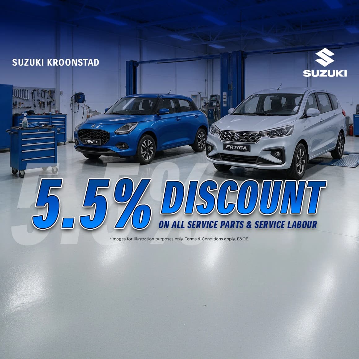 Suzuki 5.5% Off Service Parts & Service Labour