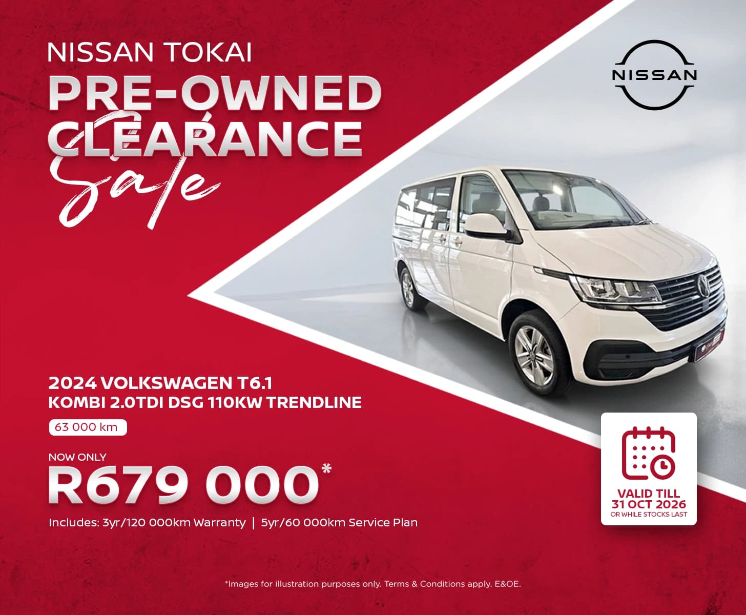 Nissan 2024 Volkswagen T6.1 Kombi 2.0TDI DSG 119kw Trendline Now Only R679 0008