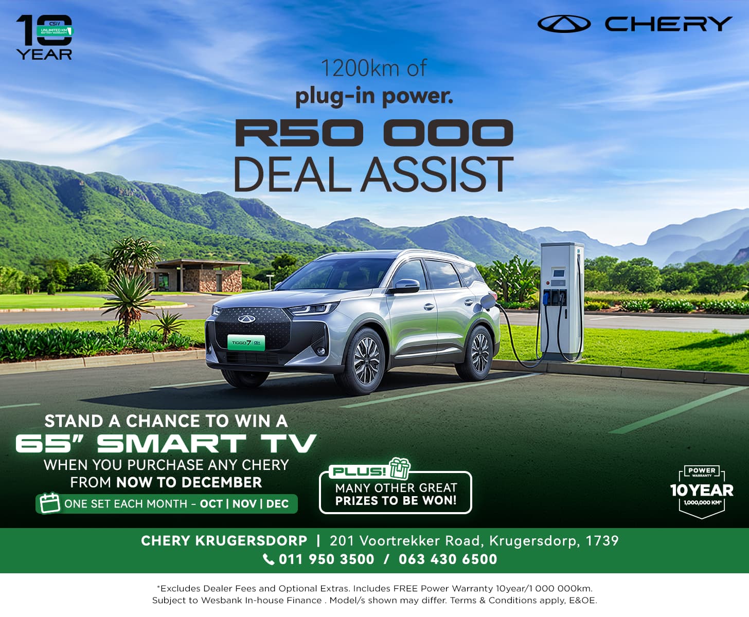 Chery Purchase any Chery and get a R50 000 Deal-Assist